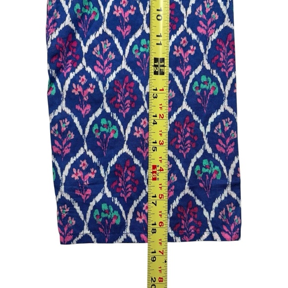 J Crew Swim Cover Up Tunic Size S Cotton Lightweight 3/4 Sleeve Blue Floral - Picture 10 of 12